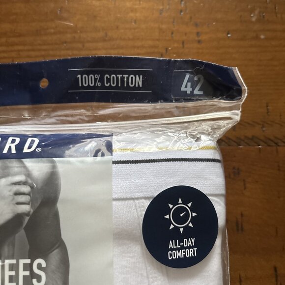 Stanford Full Cut Briefs 100% Cotton 6 Pairs New Old Stock White 42 - Picture 3 of 5